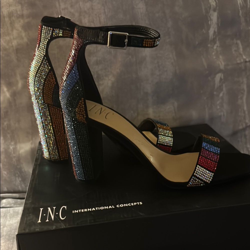 INC International Concepts Women's Multicolor Strappy Heels